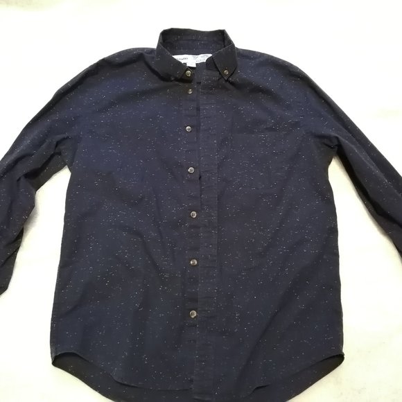 Old Navy, size M, navy blue button-down shirt - Picture 1 of 8